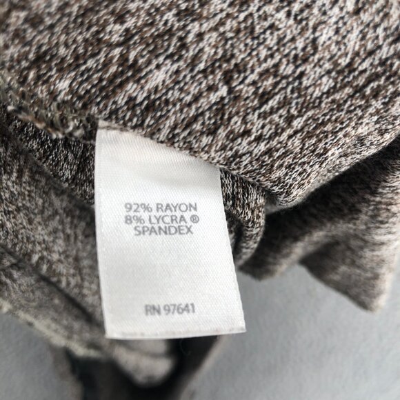 J Jill Pants Womens Medium Petite Gray Wearever Marled Crop Pull On Cuffed Ankle - Picture 7 of 13